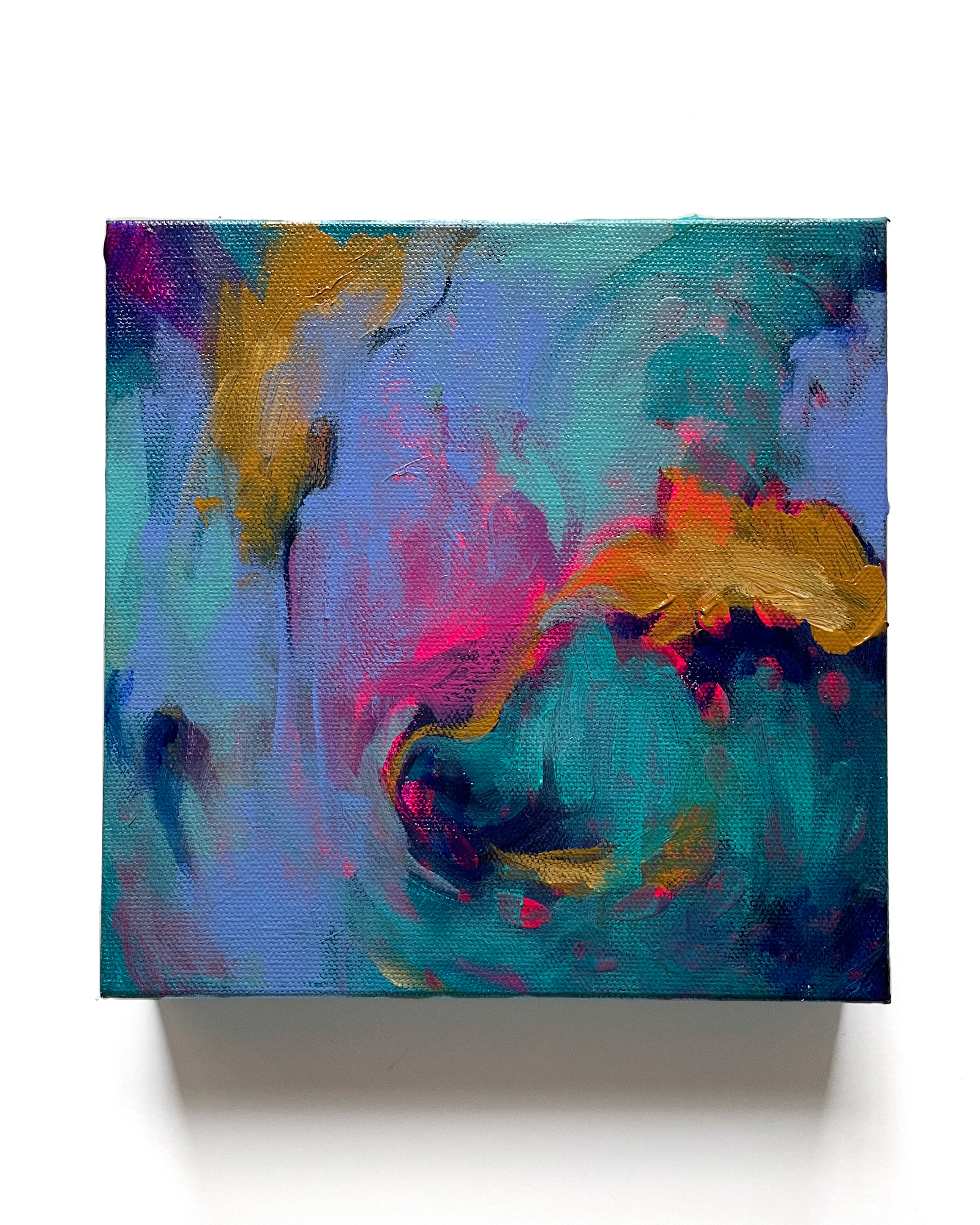Abstract acrylic painting on canvas